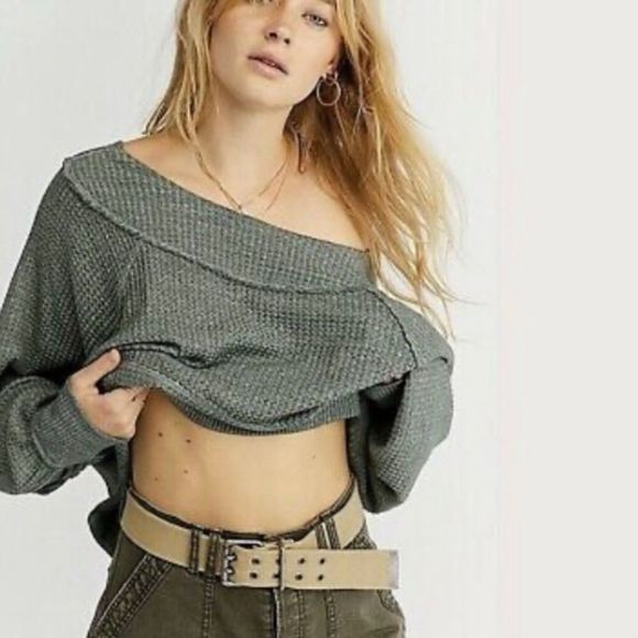 Free People, Westend Thermal Top, Green, Size XS - Picture 8 of 11